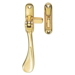 High Quality - Spoon End Design - Reversible Casement Window Fastener - Polished Brass (Lacquered)