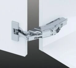 155 Degree Overlay Hinge With Soft Close For Up To 32mm Thick Doors + 0mm Mounting Plate