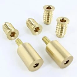 26mm Sash Stops - Sliding Sash Windows Locks - Satin Brass - Pack Of 2