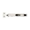 Lever Action Flush Bolt For Double Doors - Polished Nickel