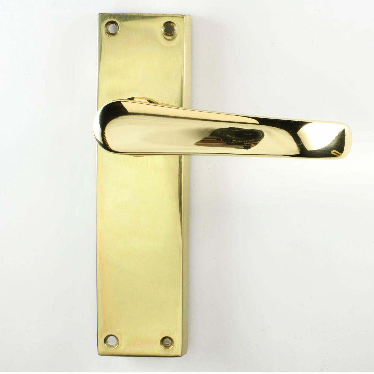 Windsor Range - Classic Style Straight Victorian Door Handles - Polished Brass (Lacquered) - Image 2