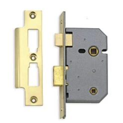 Mortice Bathroom Lock - 102mm (4 Inch) Deep - Polished Brass (Lacquered)