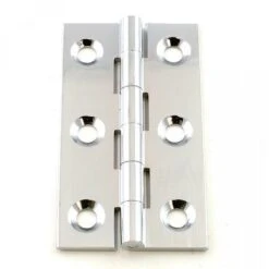 Small Polished Chrome Cabinet Hinges - 50mm X 28mm