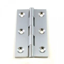 Small Satin Chrome Cabinet Hinges - 50mm X 28mm