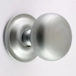Concealed Fix - Bun Shape Architectural Quality Mortice Door Knobs - Satin Chrome