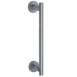 T-Bar Style Pull Handle With Face Fix Concealed Roses - Satin Chrome