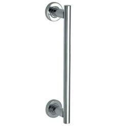 T-Bar Style Pull Handle With Face Fix Concealed Roses - Polished Chrome