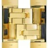 Concealed Adjustable Hinge For Invisible Doors - 134mm X 24mm - Polished Brass Plated