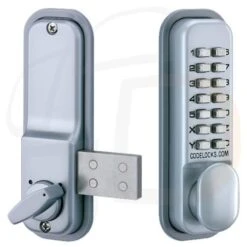 Codelock CL100 Mechanical Digital Lock With Surface Dead Bolt - Silver