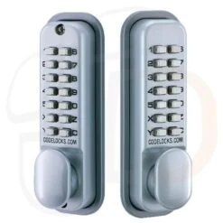 Codelock CL190 Back To Back Mechanical Digital Combination Lock - Satin Silver