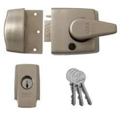 ERA High Security British Standard BS8621 Rated - Escape Night Latch With Ant-Thrust - Satin Nickel