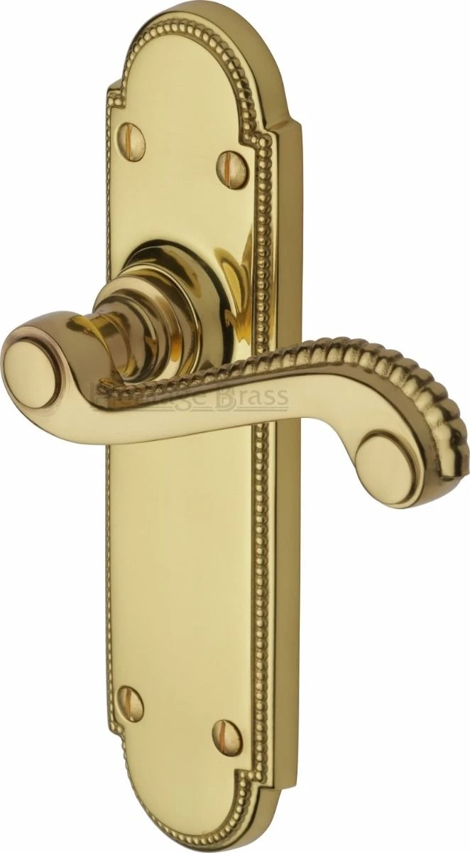 Adam Lever Door Handles On A Backplate - Polished Brass (Lacquered) - Image 2