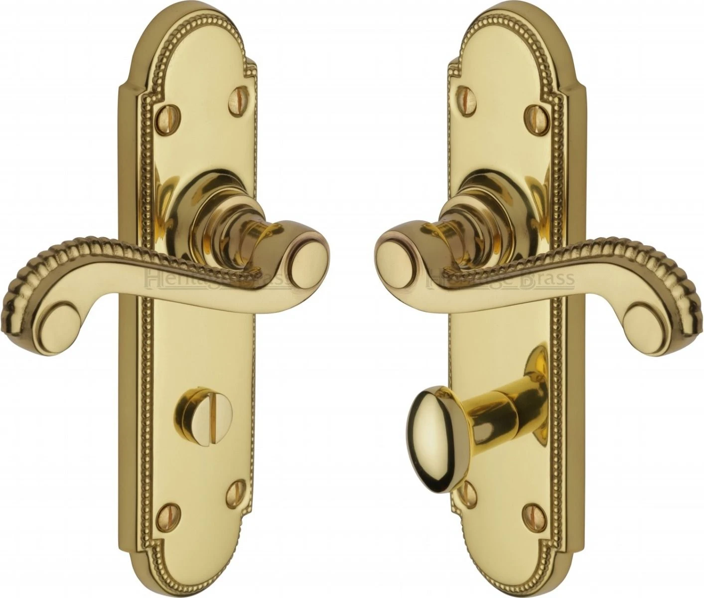 Adam Lever Door Handles On A Backplate - Polished Brass (Lacquered) - Image 3