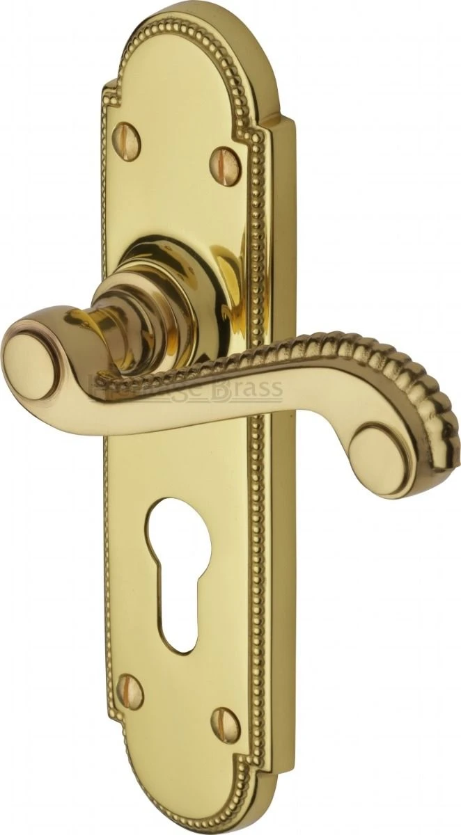 Adam Lever Door Handles On A Backplate - Polished Brass (Lacquered) - Image 4