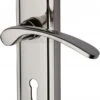 Ambassador Lever Door Handles On A Backplate - Polished Nickel