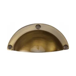 Half Moon Shape - Face Fix Cup Handle - Antique Brass (Gloss Lacquered)