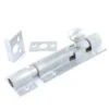 Architectural Barrel Bolt - Surface Mounted - Supplied With 3 Keeps - 100mm - 600mm Length X 38mm Width - Satin Chrome