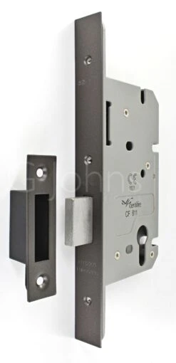 Architectural Quality DIN Style Euro Profile Mortice Deadlock - CE / UKCA Marked - Fire Rated - Certifire Approved - Matt Bronze (Powder Coated)