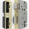 Architectural Quality DIN Style Euro Profile Sash Lock - CE / UKCA Marked - Fire Rated - Certifire Approved - Satin Brass Plated