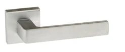 Asti Designer Lever Handle On Minimal Square Rose - Satin Chrome