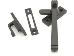 Avon Pattern Locking Handle - Window Fastener - Reversible - Aged Solid Bronze