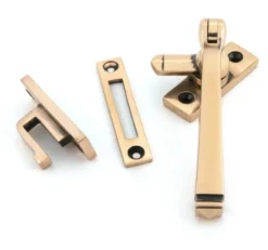 Avon Pattern Locking Handle - Window Fastener - Reversible - Polished Solid Bronze
