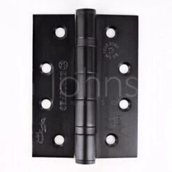 Ball Bearing Grade 13 Fire Rated Hinges - CE / UKCA Marked - Certifire Approved - 102mm X 76mm - Matt Black