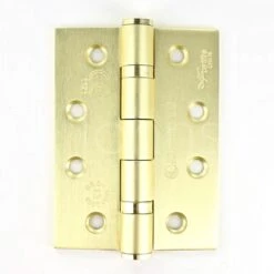 Ball Bearing Grade 13 Fire Rated Hinges - CE / UKCA Marked - Certifire Approved - 102mm X 76mm - Satin Brass Plated