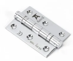Ball Bearing Hinges - 76mm X 53mm - Polished Chrome