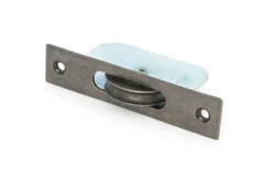 Ball Bearing Pulleys - Square Forend - For Sliding Sash Windows With Solid Brass Wheel - Antique Pewter