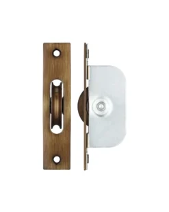 Ball Bearing Pulleys - Square Forend - For Sliding Sash Windows With Solid Brass Wheel - Antique Brass