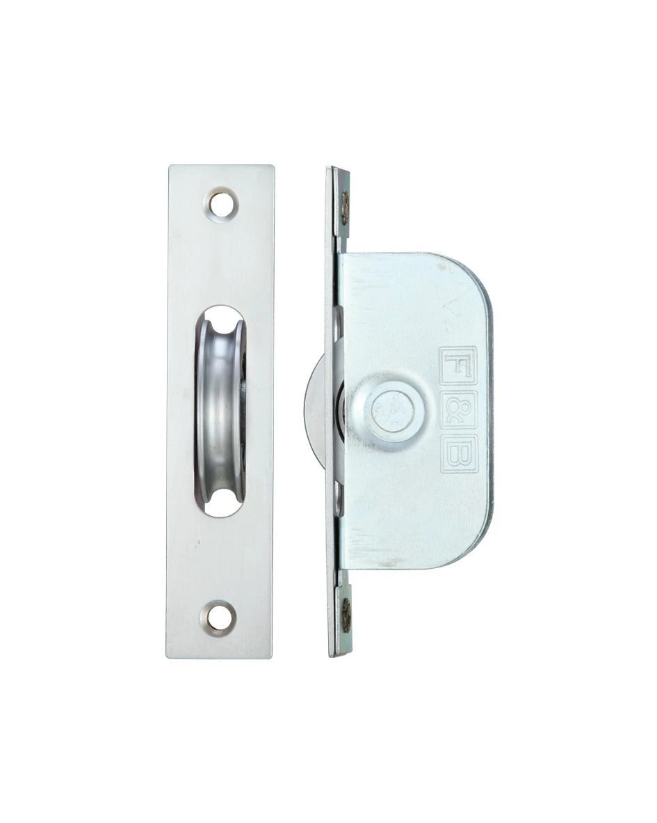 Ball Bearing Pulleys - Square Forend - For Sliding Sash Windows With Solid Brass Wheel - Satin Chrome