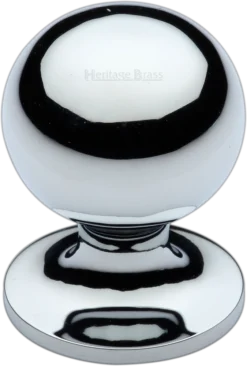 Ball Shaped Cabinet Knob - Available In Three Sizes - Polished Chrome