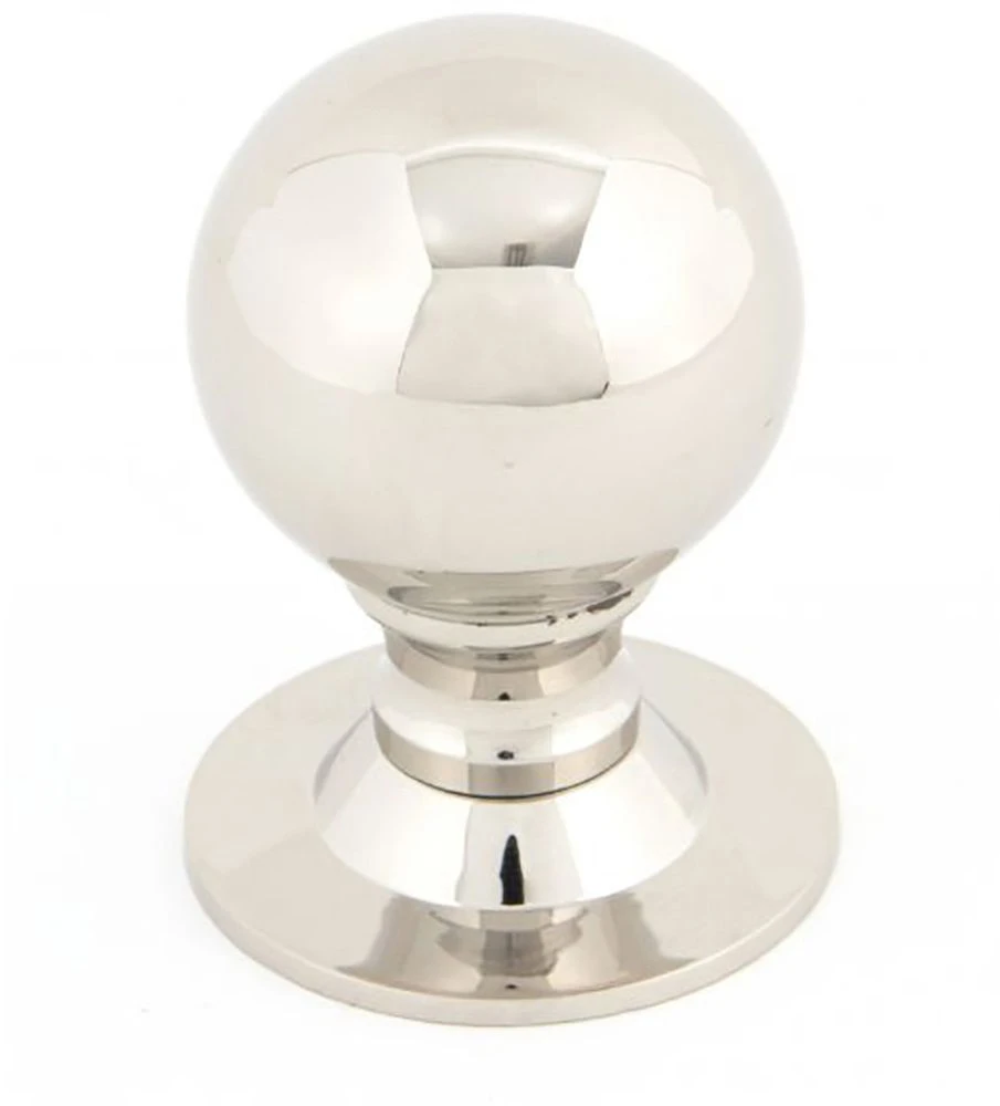 Ball Shaped Cupboard Door Knob - Two Sizes Available - Polished Nickel