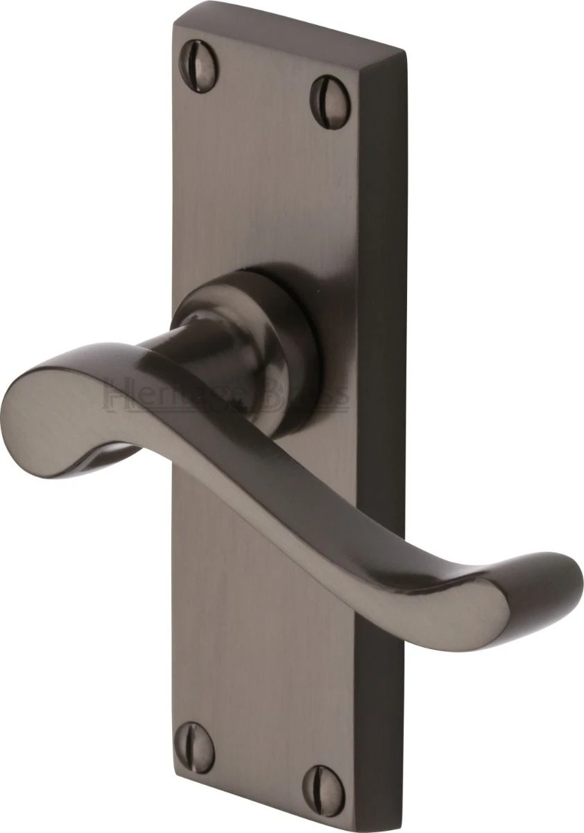 Bedford Lever Door Handles On A Backplate - Matt Bronze (Lacquered) - Image 2