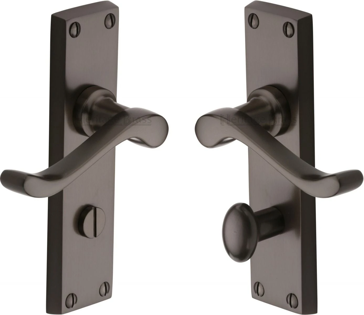 Bedford Lever Door Handles On A Backplate - Matt Bronze (Lacquered) - Image 6