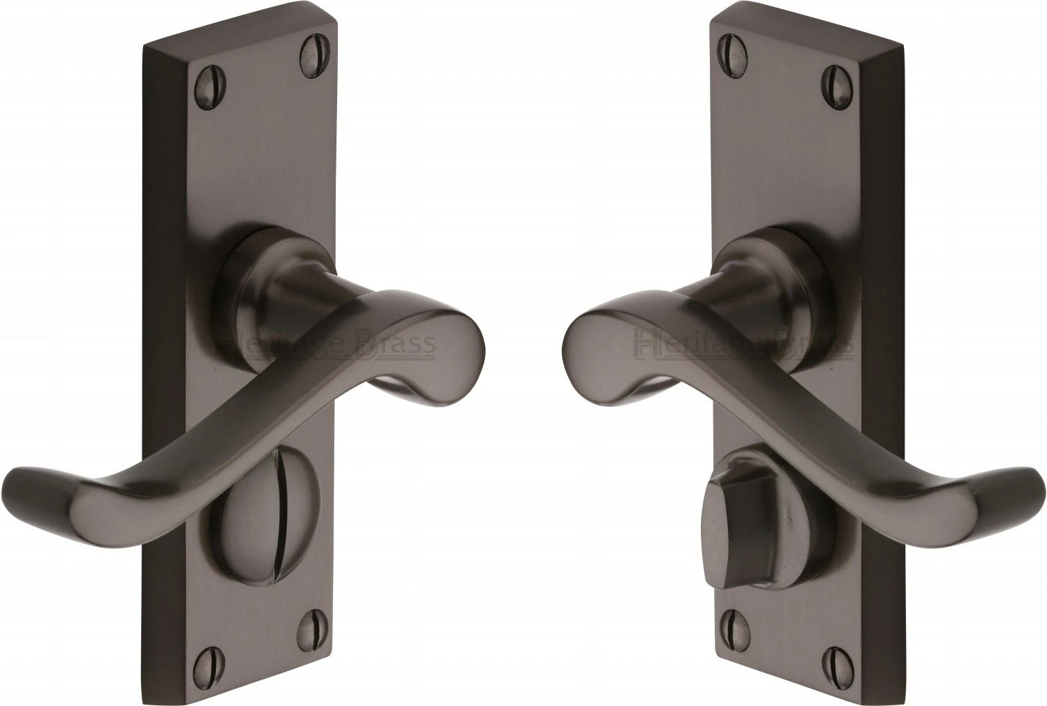 Bedford Lever Door Handles On A Backplate - Matt Bronze (Lacquered) - Image 7