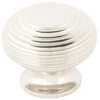 Beehive Design Cupboard Door Knob - Two Sizes Available - Polished Nickel