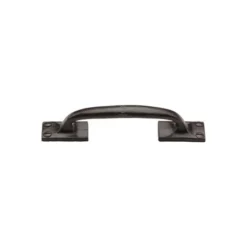 Black Iron Rustic Cabinet Pull Cranked Design