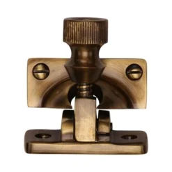 Brighton Sliding Sash Window Fastener - Antique Brass (Gloss Lacquered)