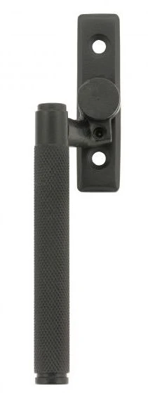 Brompton Cranked Knurled Pattern Locking Espagnolette Handle - Window Fastener - Left & Right Hand - Matt Black
