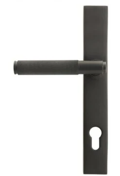 Brompton Slimline Lever Multi Point Door Lever Handles - 92mm Euro Centres - 212mm Bolt Centres - 242mm X 32mm Back Plate - Aged Solid Bronze