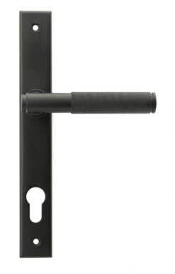 Brompton Slimline Lever Multi Point Door Lever Handles - 92mm Euro Centres - 212mm Bolt Centres - 242mm X 32mm Back Plate - Matt Black
