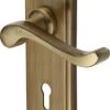 Buckingham Lever Door Handles On A Backplate - Antique Brass (Gloss Lacquered)