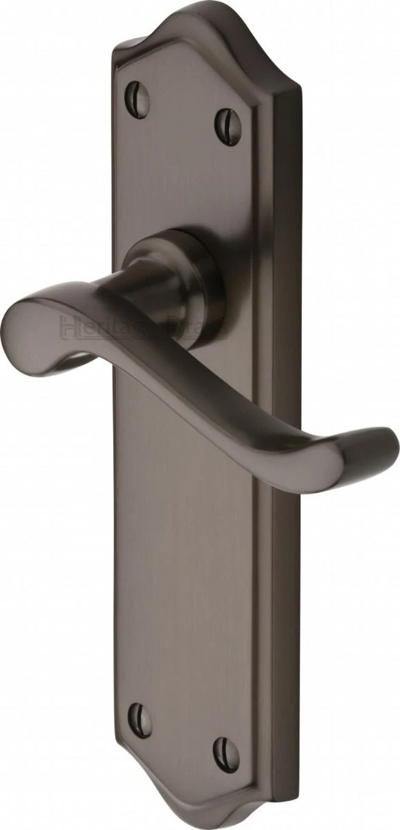 Buckingham Lever Door Handles On A Backplate - Matt Bronze (Lacquered) - Image 2