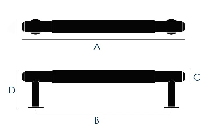 Buster & Punch Linear Pattern Cabinet Pull Bar Handle - Available In Three Sizes - Satin Stainless Steel - Image 4