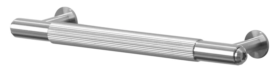 Buster & Punch Linear Pattern Cabinet Pull Bar Handle - Available In Three Sizes - Satin Stainless Steel