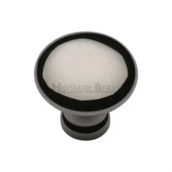 Button Cupboard Knob - Polished Nickel