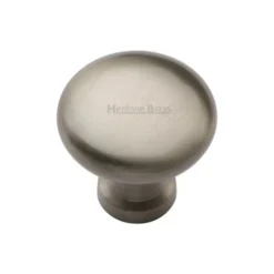 Button Cupboard Knob - Satin Nickel