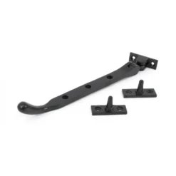 Cast Pear Drop Casement Stay - Black